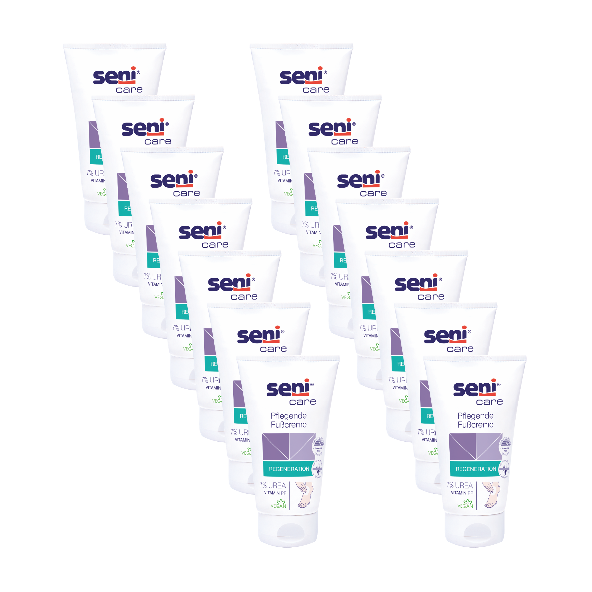 Seni Care Fußcreme 7% Urea – Vorteilspackung mit 14 Tuben