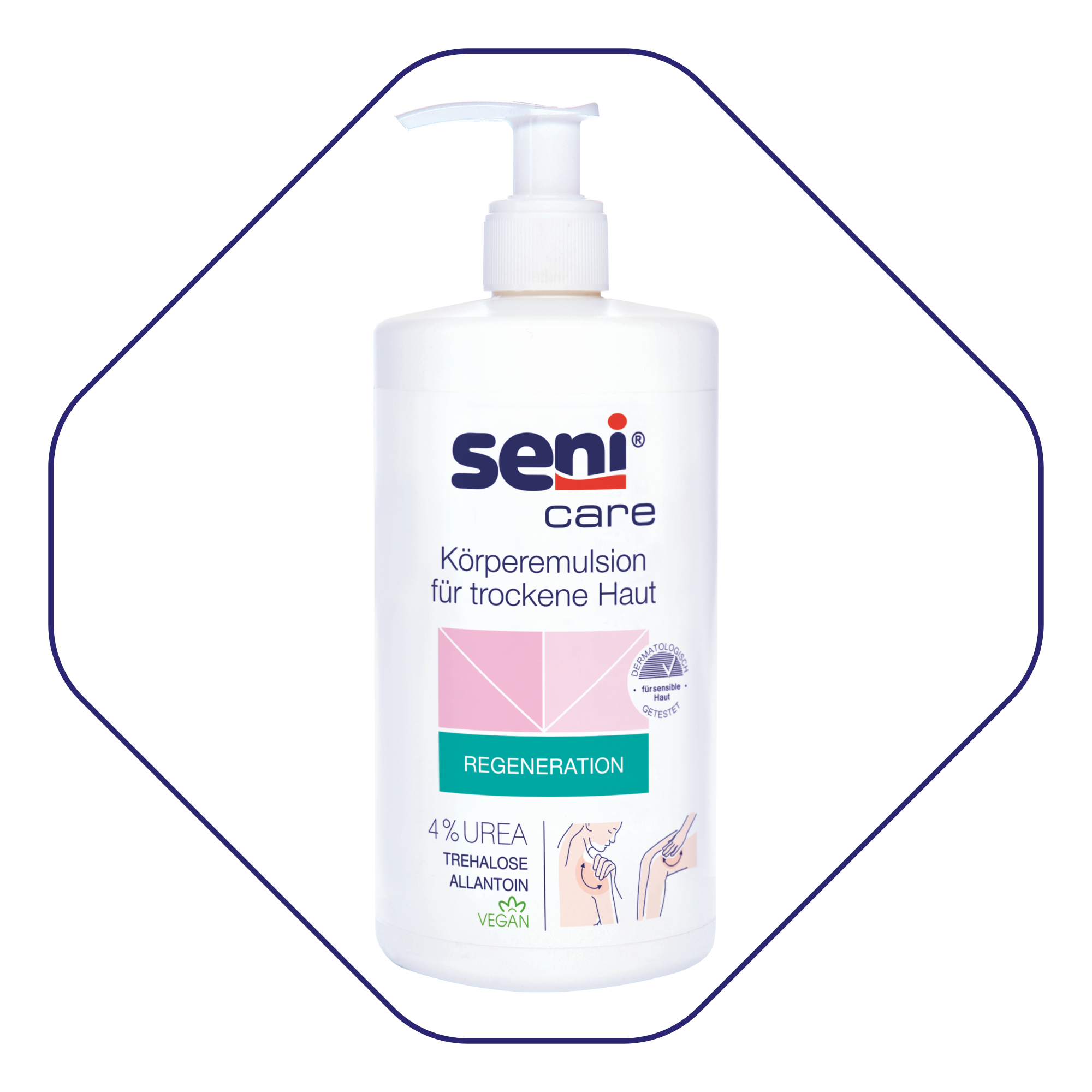 Seni Care Körperemulsion für trockene Haut mit 4% Urea